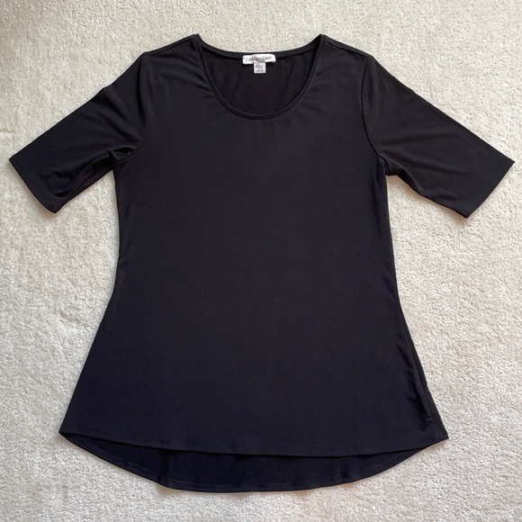 Coldwater Creek Tops - Black Ladies Coldwater Creek Short Sleeve Shirt - Size Small